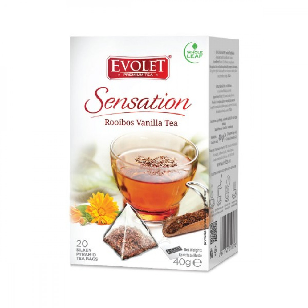 Ceai Rooibos Vanilla Tea Evolet Sensation Piramida Vedda Ceaiul 